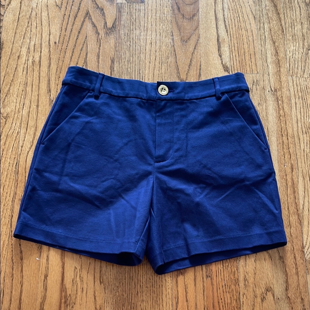 Lilly Pulitzer Gretchen High Rise Navy Shorts size zero NWT